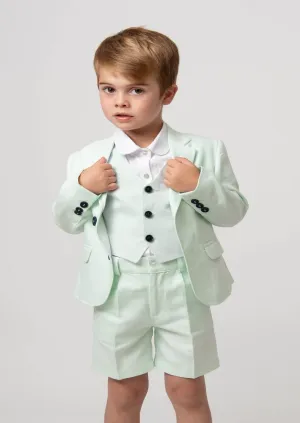 Mint Linen Three Piece Suit