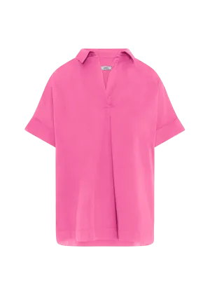 MIRANDA CYCLAMEN PINK COTTON UNI BLOUSE