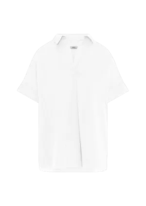 MIRANDA WHITE COTTON UNI BLOUSE
