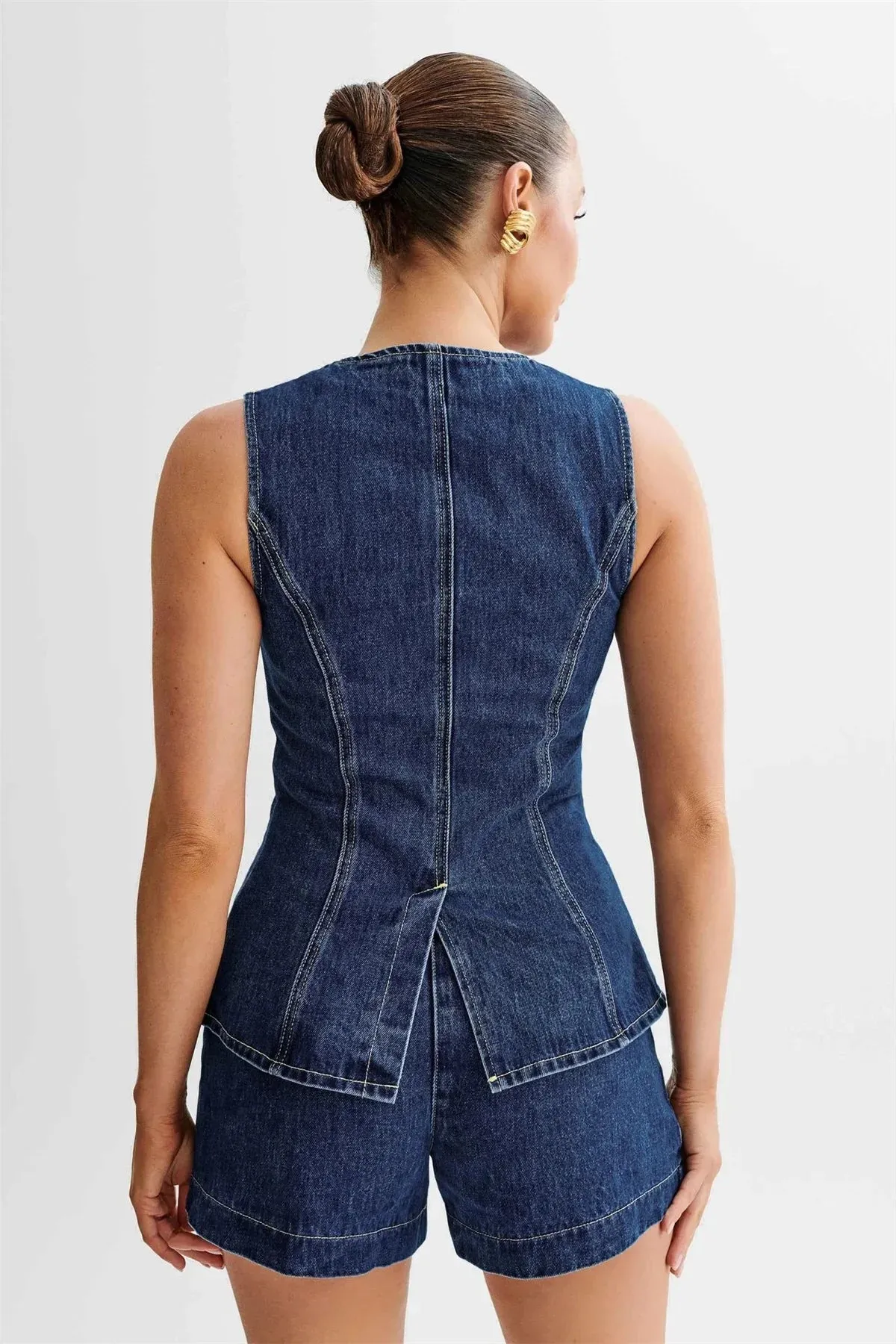 Mireille | Casual Denim Shorts Set