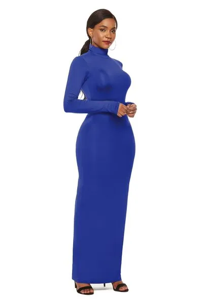Mock Neck Long Sleeve Dress