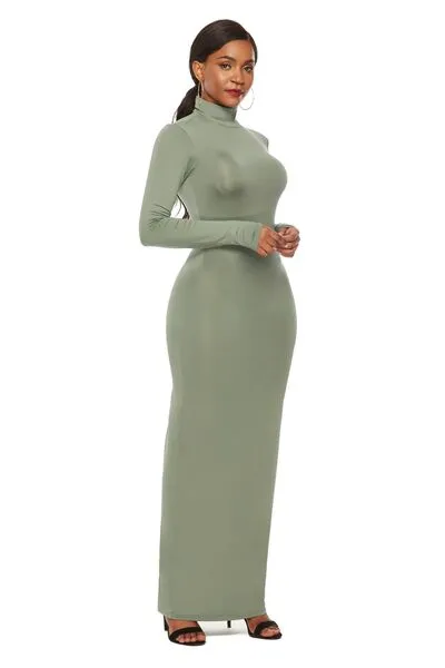 Mock Neck Long Sleeve Dress