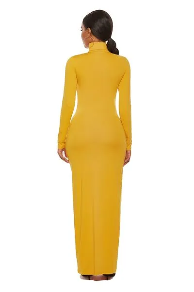 Mock Neck Long Sleeve Dress