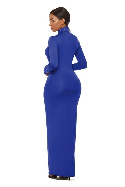Mock Neck Long Sleeve Dress
