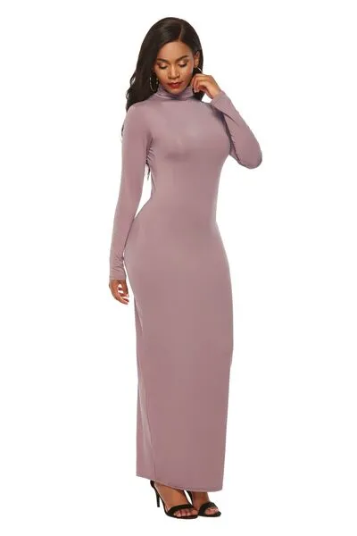 Mock Neck Long Sleeve Dress