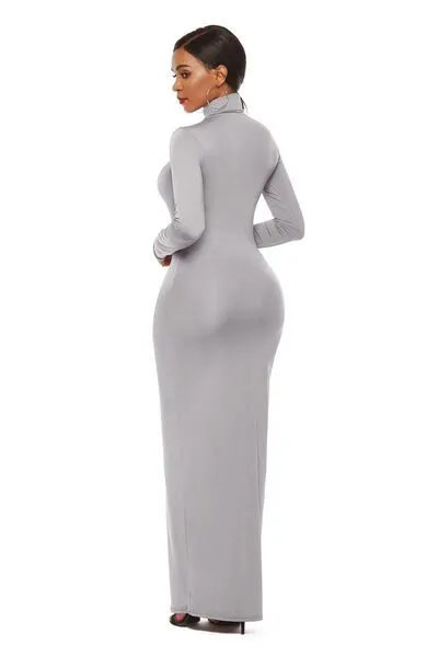 Mock Neck Long Sleeve Dress