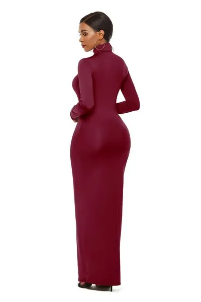 Mock Neck Long Sleeve Dress