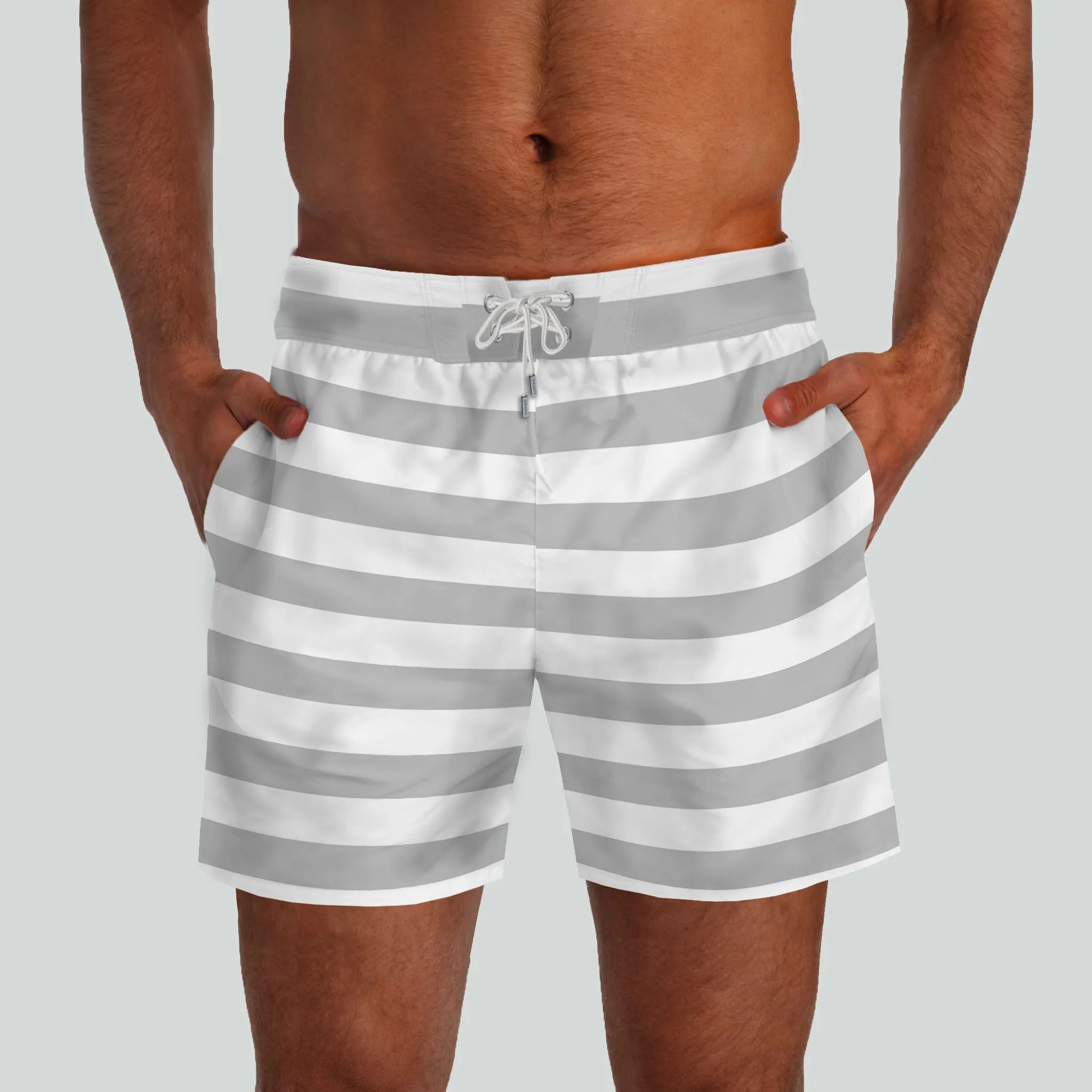 Monterey Gray & White Boardshorts