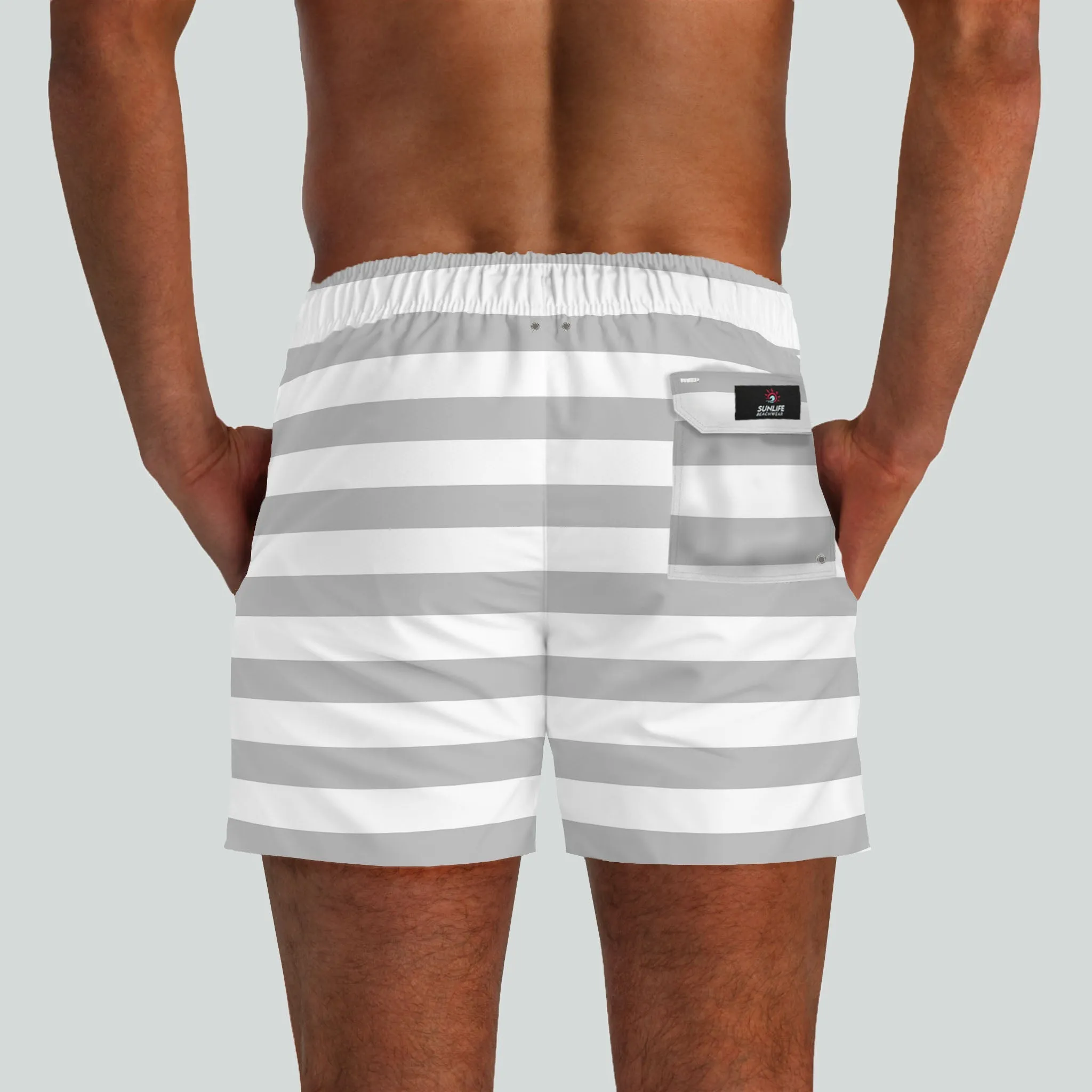 Monterey Gray & White Boardshorts
