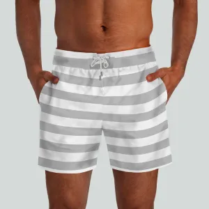 Monterey Gray & White Boardshorts