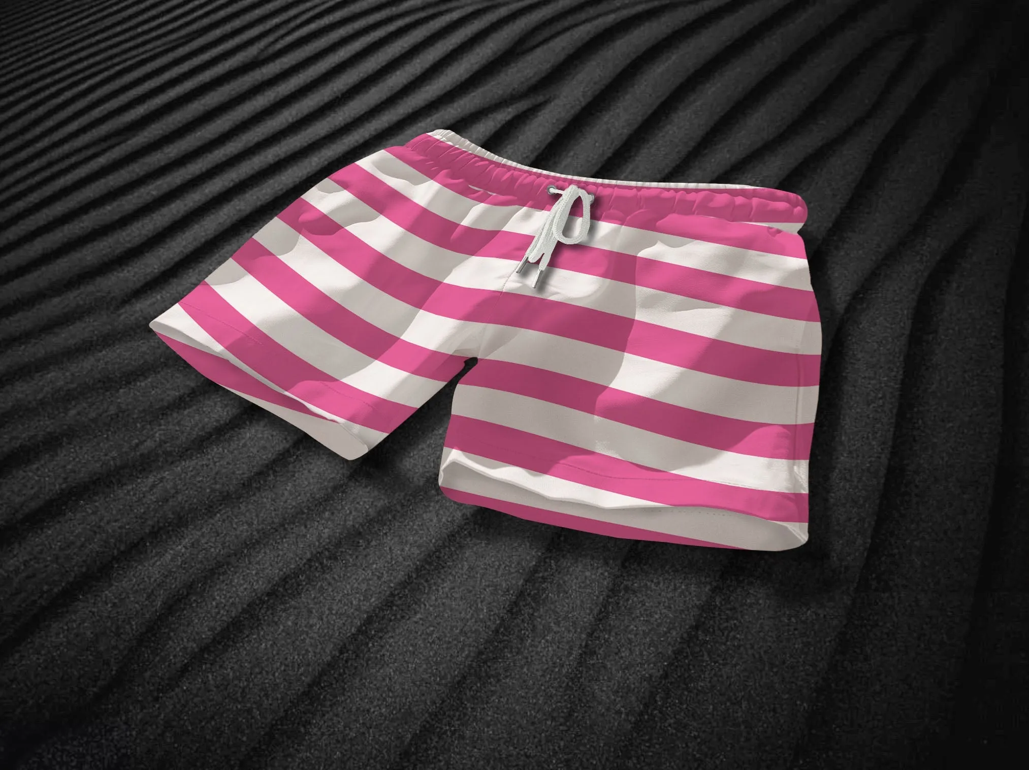 Monterey Pink & White Swim Shorts
