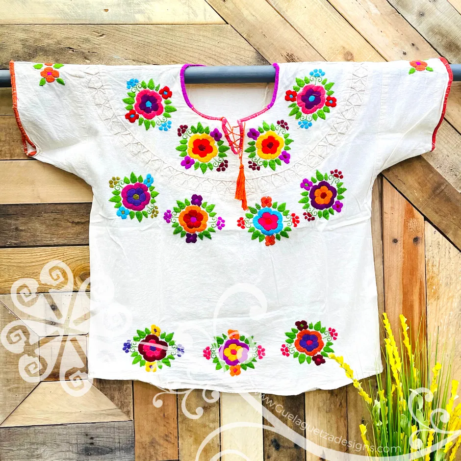 Morning Bouquet Chiapas Embroider Top- Plus Size