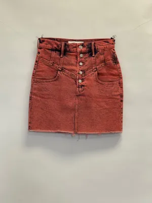 MOTHER Salmon Denim Mini Skirt