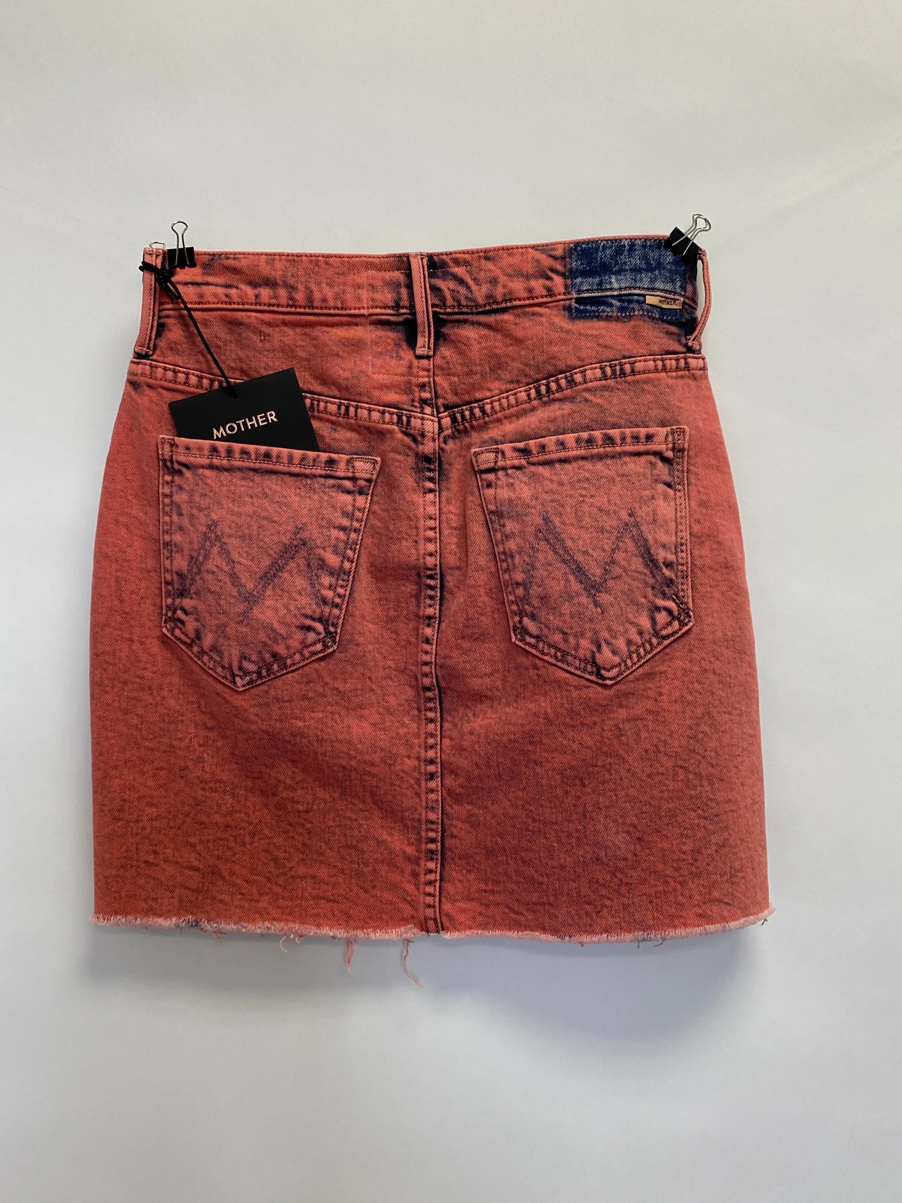MOTHER Salmon Denim Mini Skirt