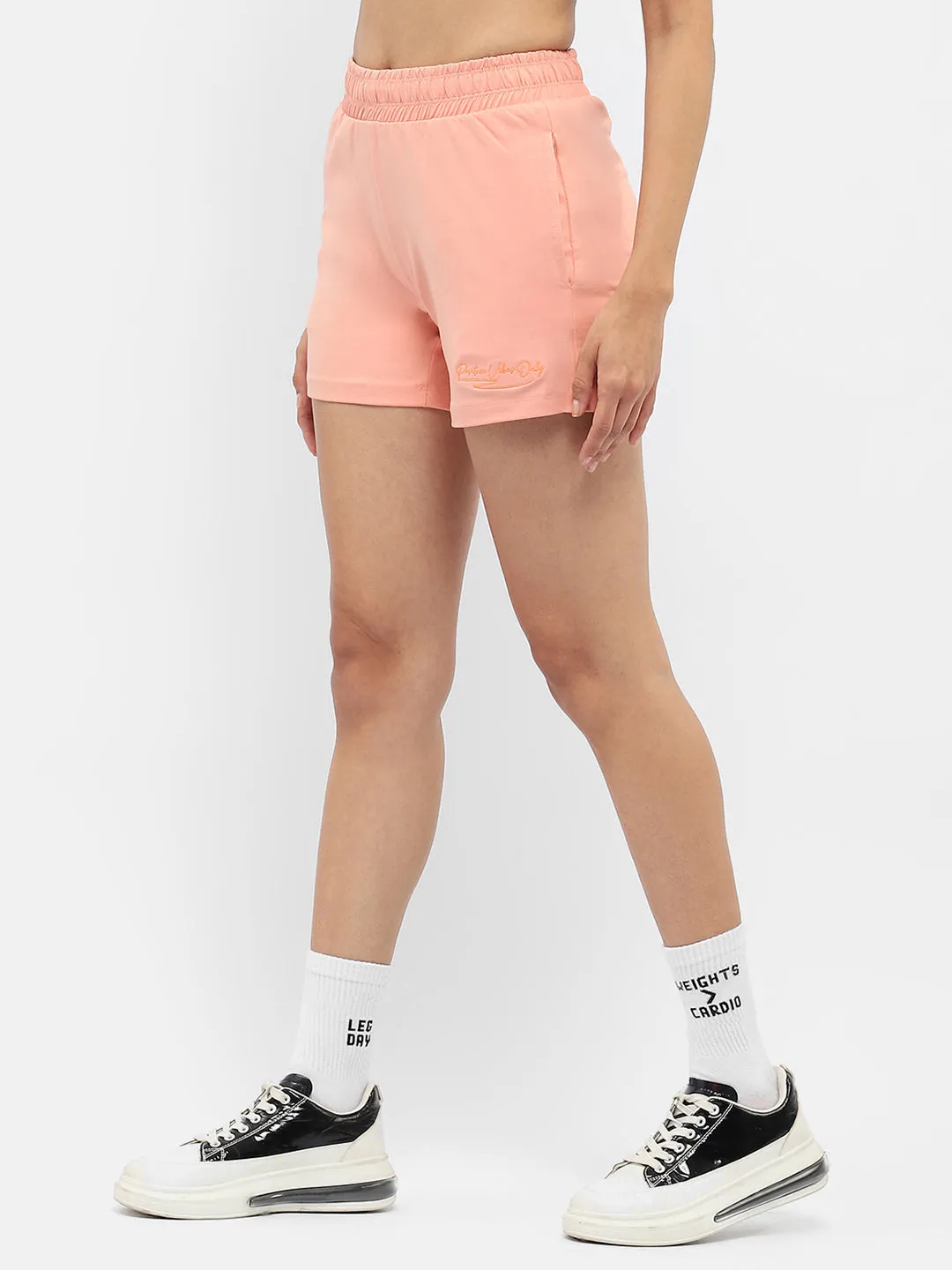 mSECRET Typography Peach Running Shorts