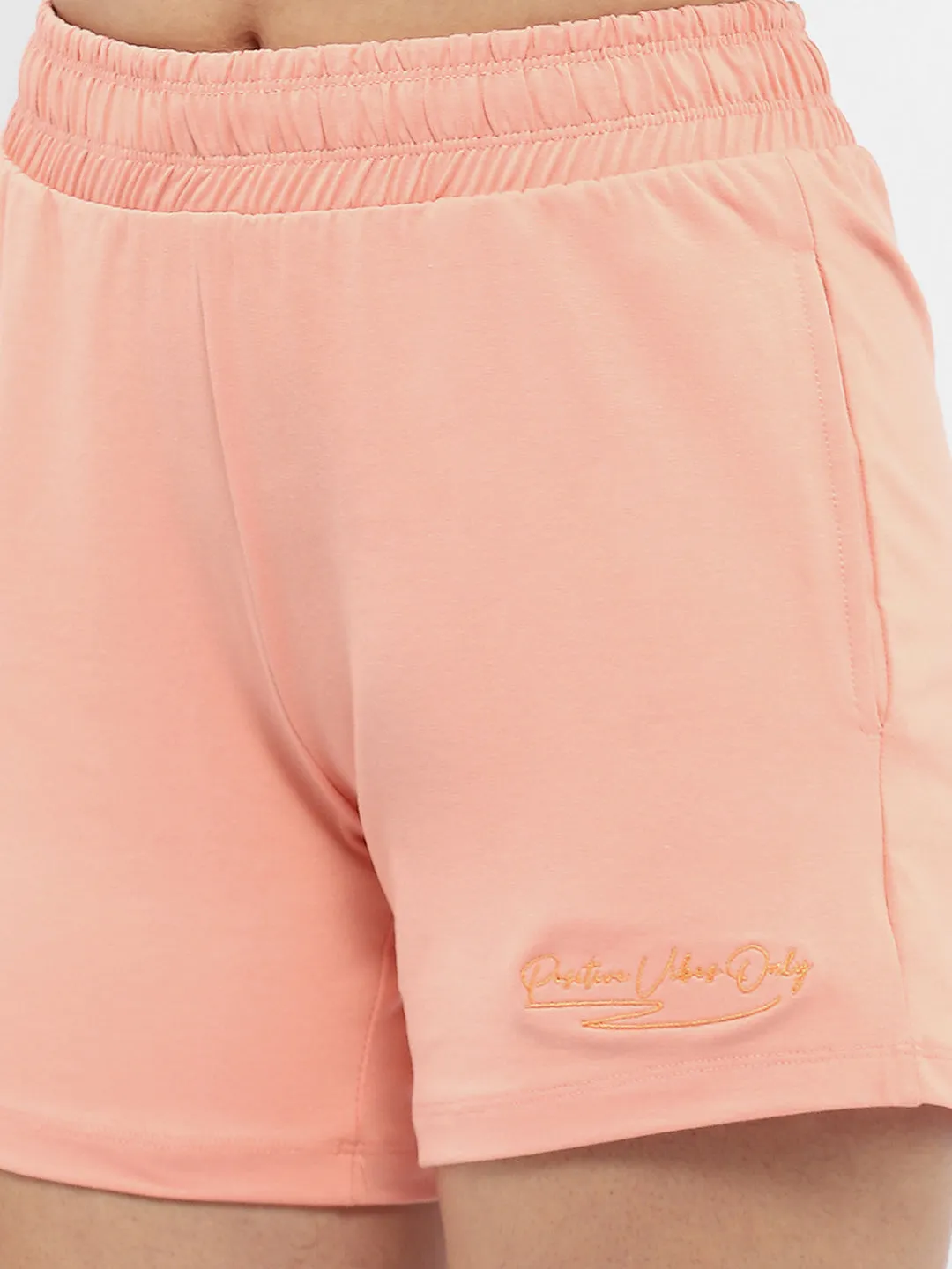 mSECRET Typography Peach Running Shorts