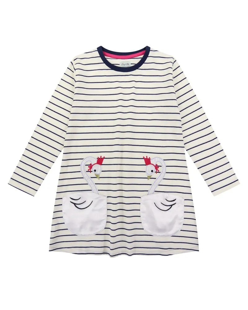 Multicoloured Stripe Print Dress