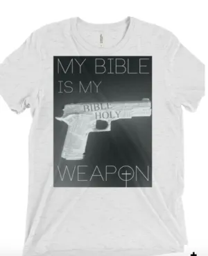 My Weapon White- Christian T-Shirts