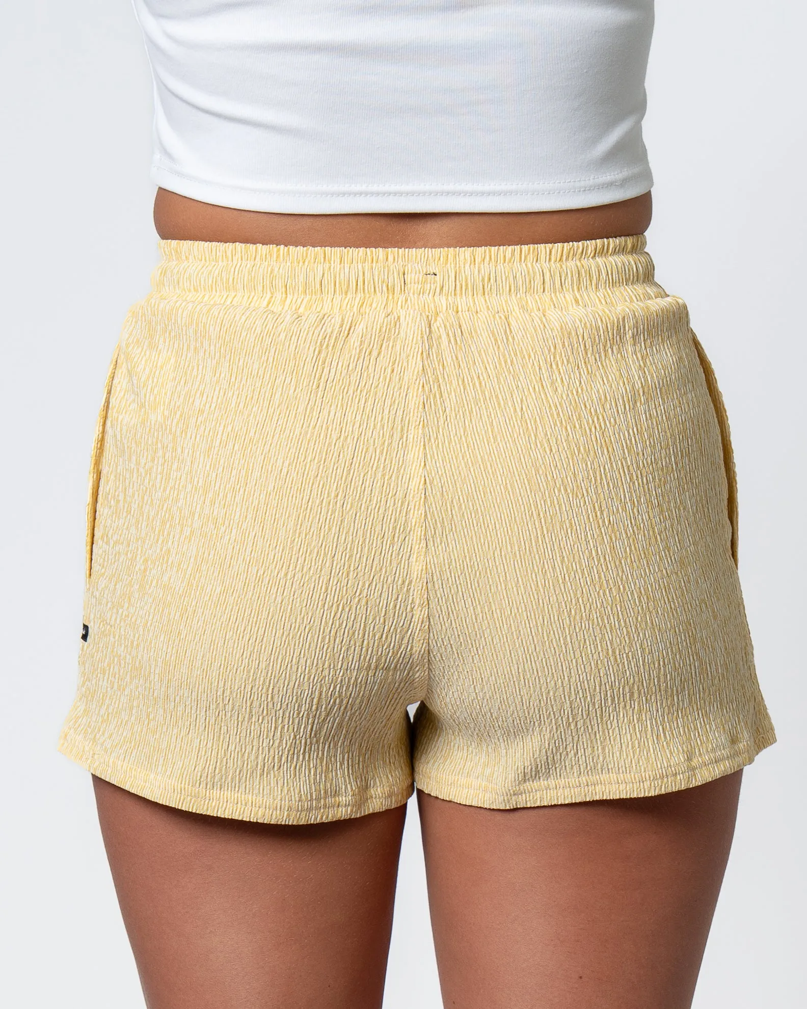 Myrtle Seersucker Shorts - Yellow