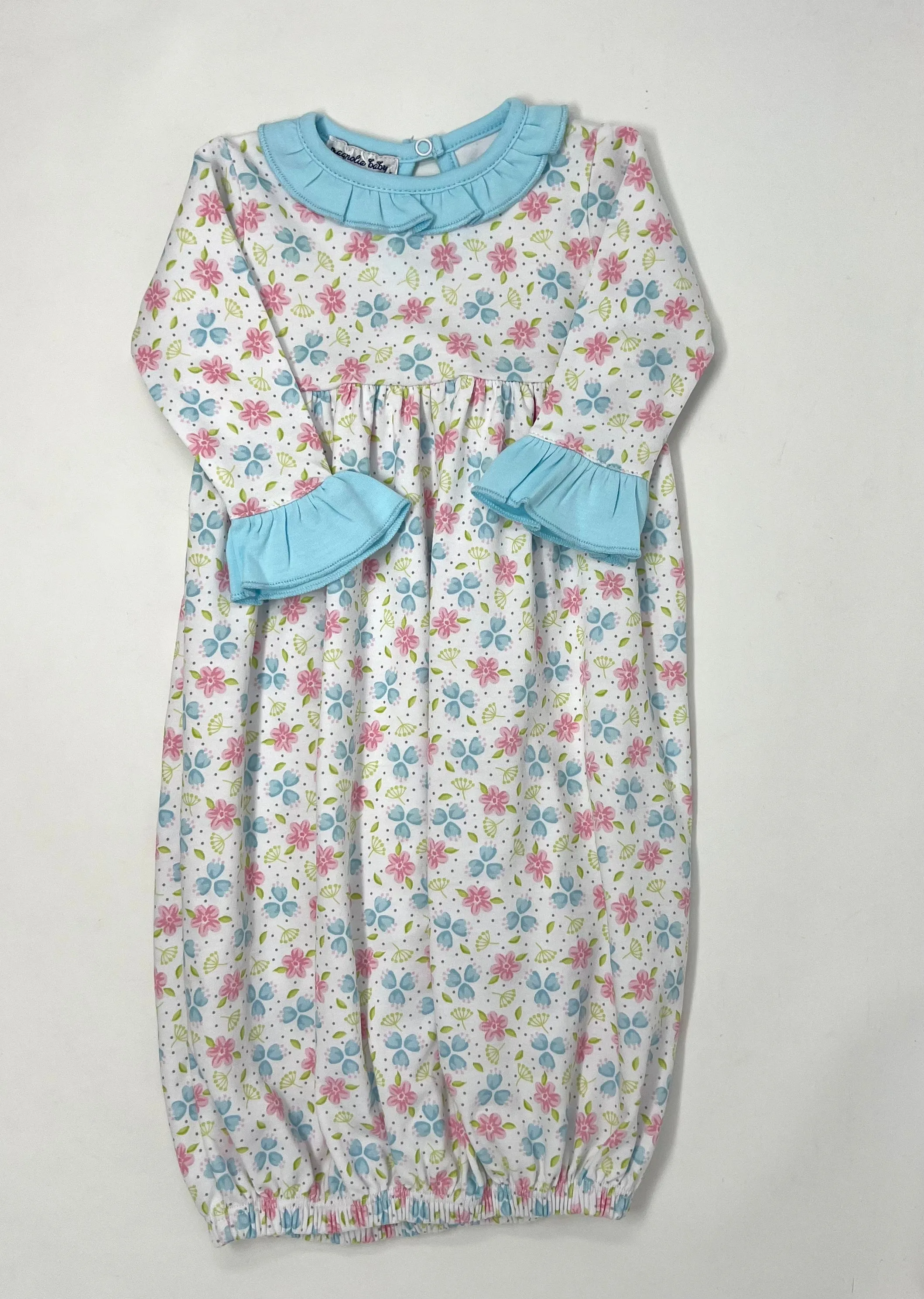 Natalie's Classics Printed Ruffled Gathered Gown