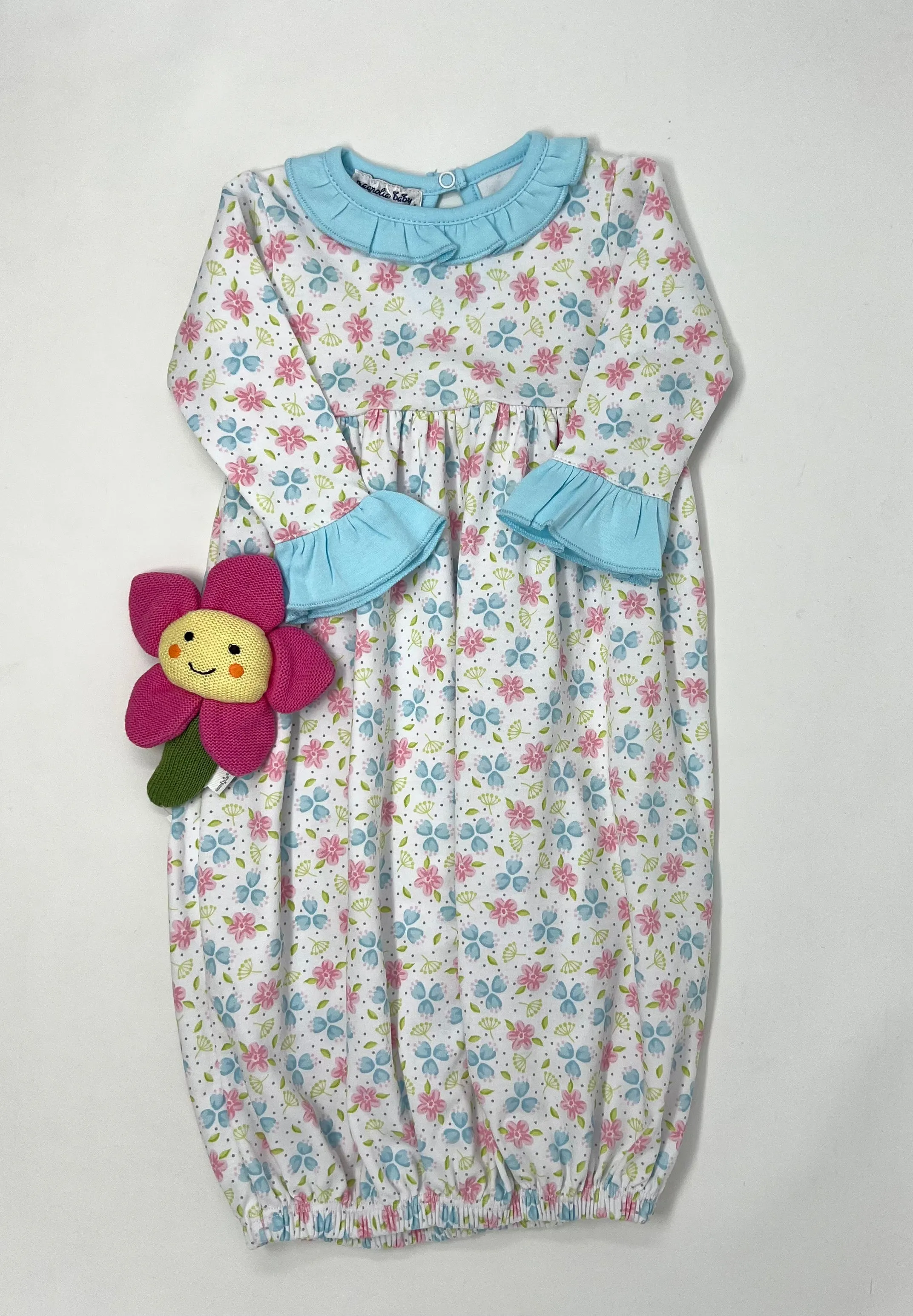Natalie's Classics Printed Ruffled Gathered Gown