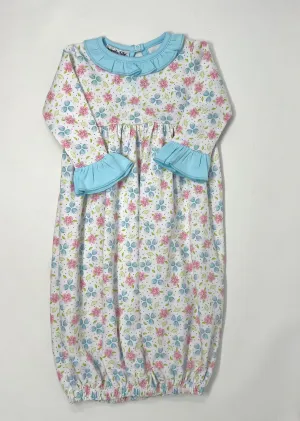 Natalie's Classics Printed Ruffled Gathered Gown