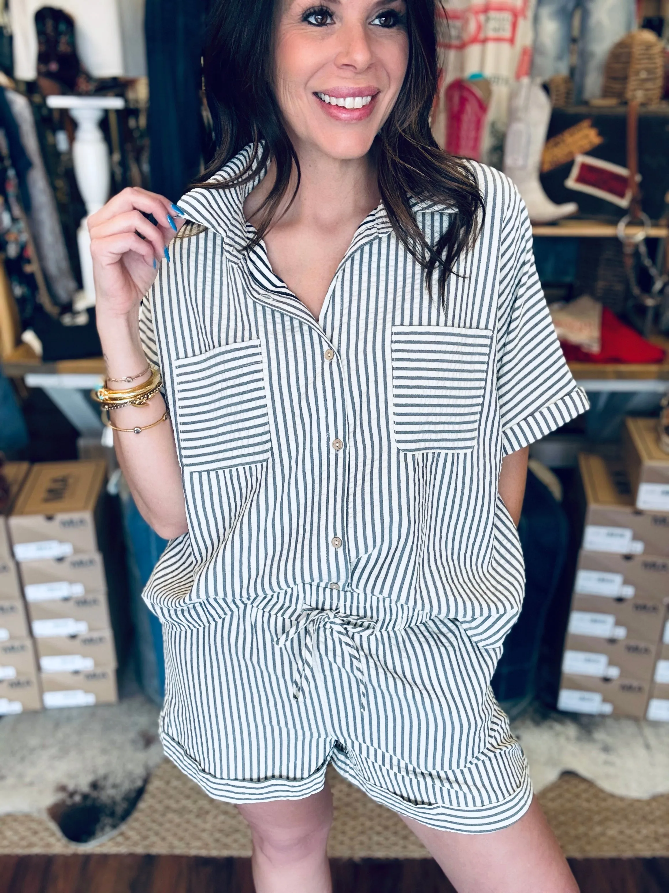 Natasha Stripe Shorts
