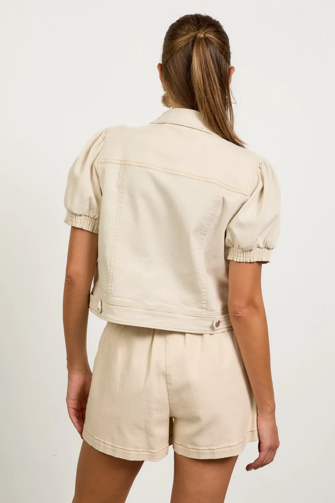 Natural Belted Shorts