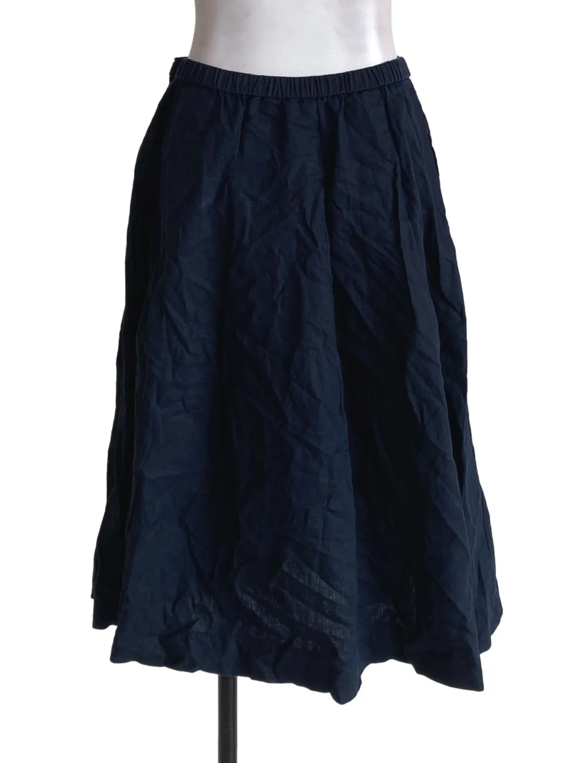 Navy Blue Cotton Skirt