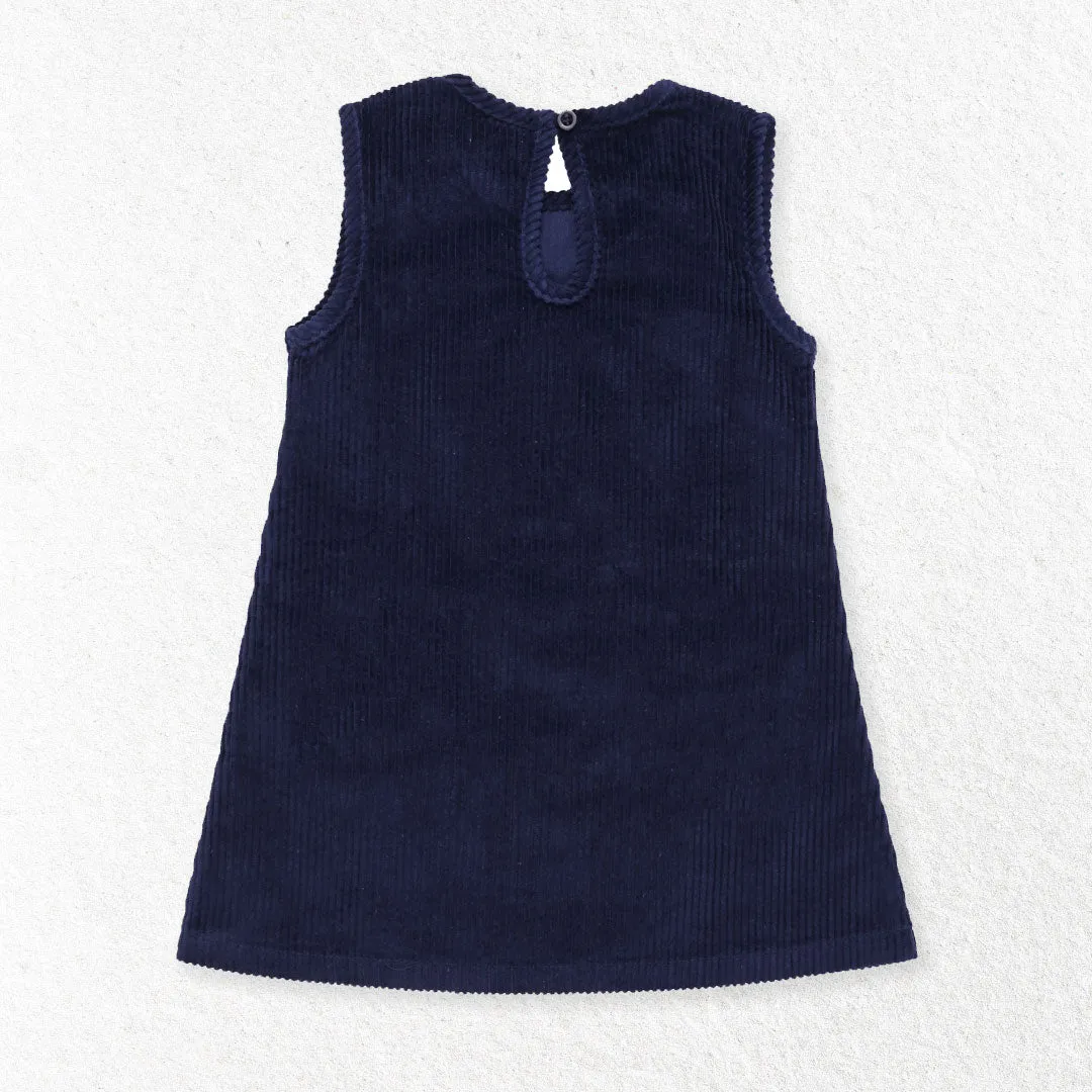 Navy Horse Face Applique Dress