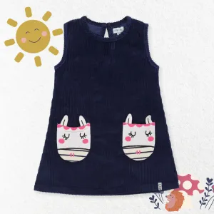 Navy Horse Face Applique Dress