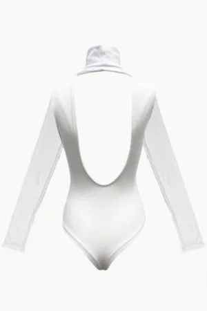 NELLI STRETCH-MODAL JERSEY OPEN-BACK BODYSUIT