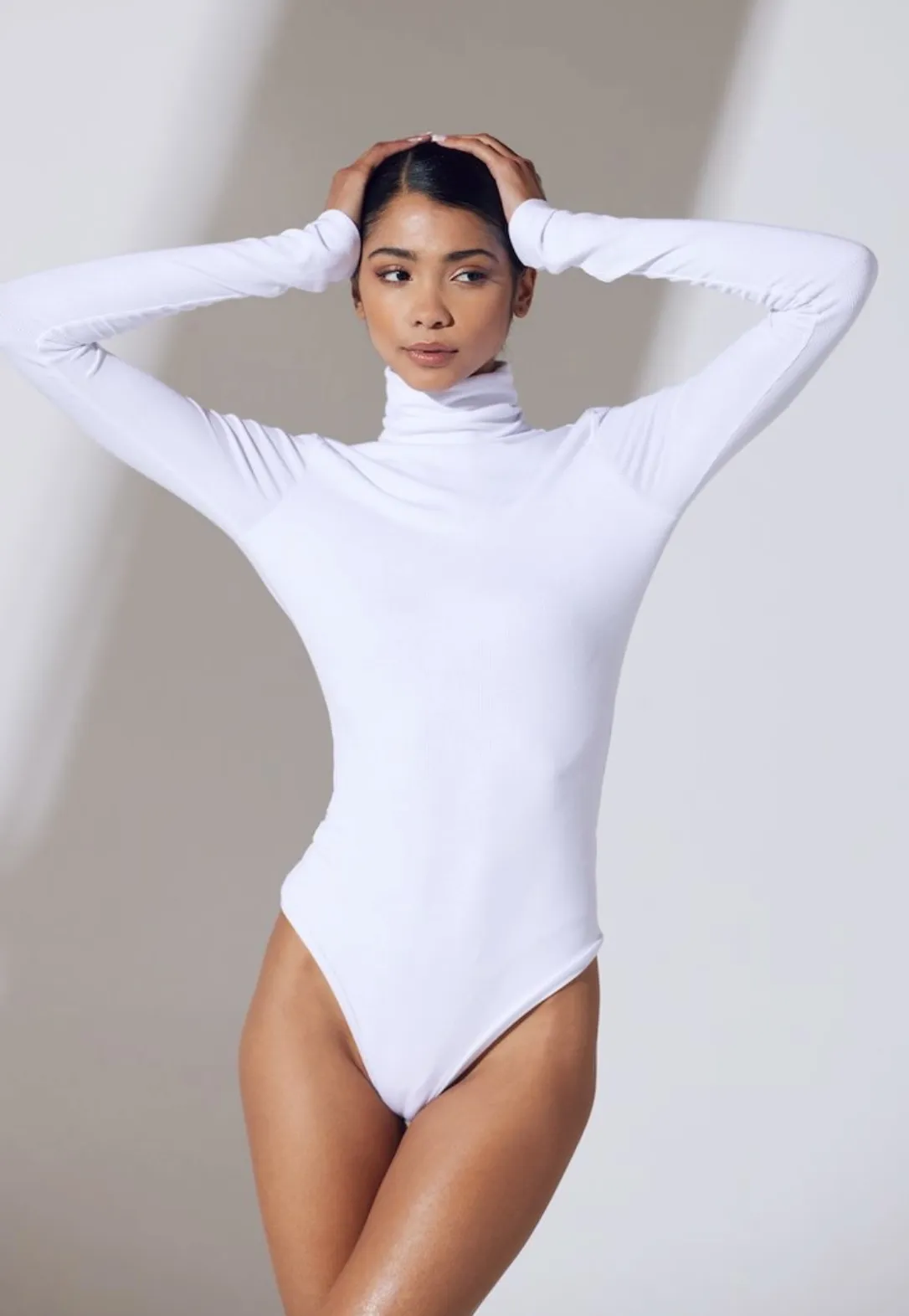 NELLI STRETCH-MODAL JERSEY OPEN-BACK BODYSUIT
