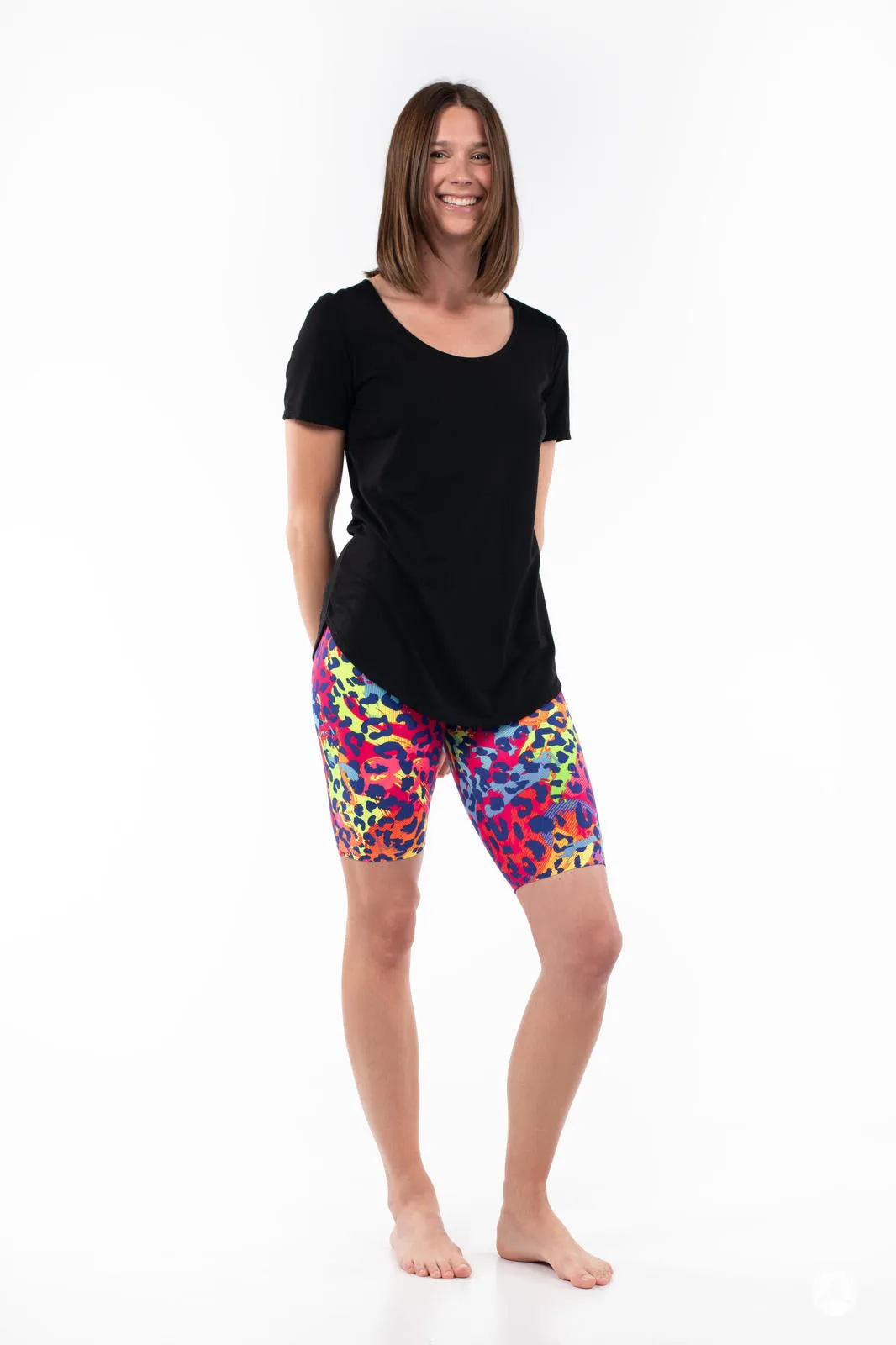 Neon Safari Biker Shorts