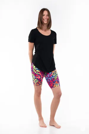 Neon Safari Biker Shorts