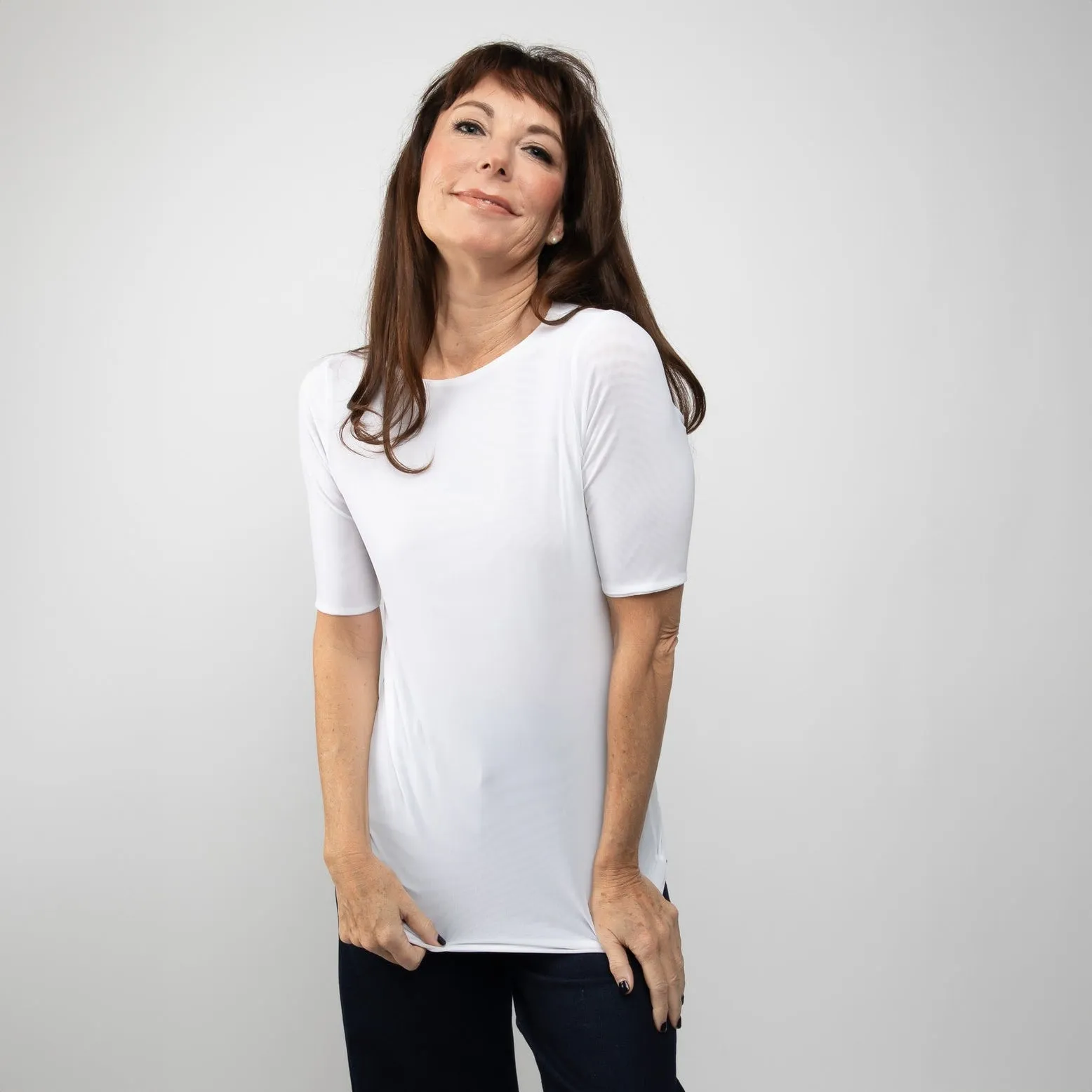 NEW! Florence Double Sheer Short Sleeve Top by AMB Designs