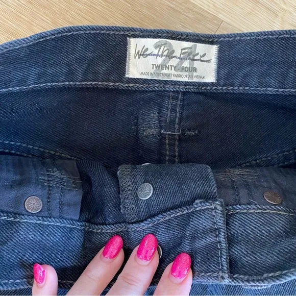 NEW Free People We the Free Black Denim Shorts