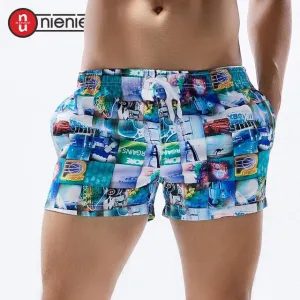 New Men's Board Shorts Printed And Striped Quick Drying Summer Beach Short Pants Fashion