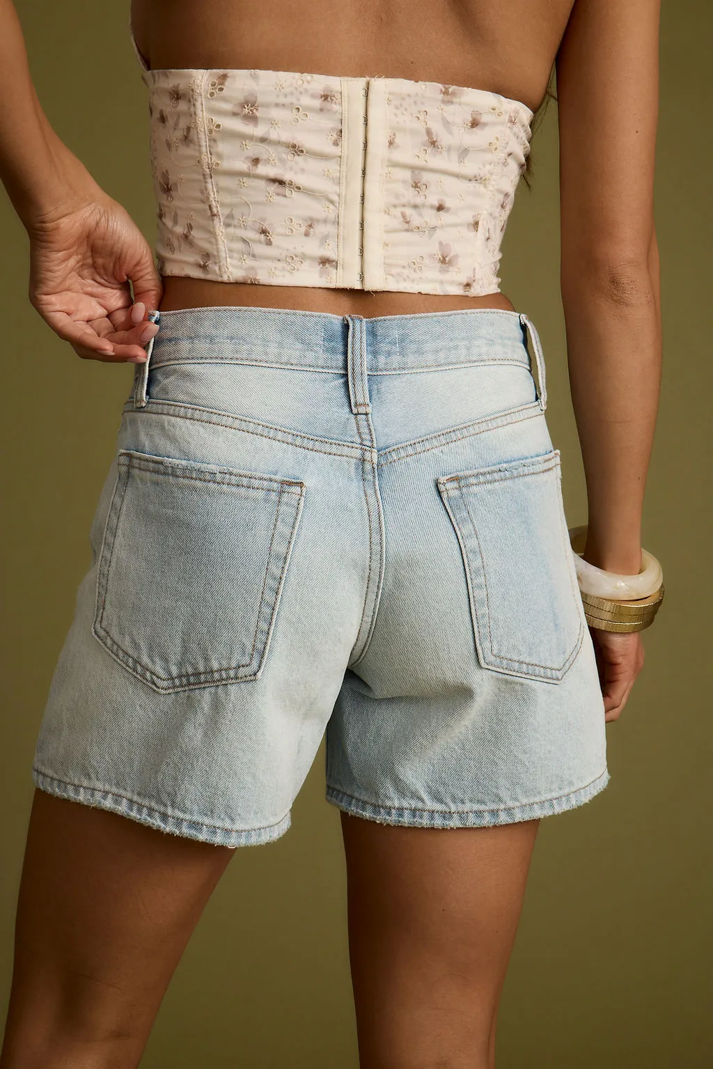 Nico Light Wash Denim Shorts
