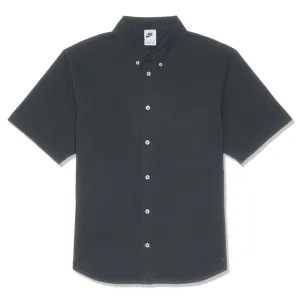 NIKE LIFE S/S SEERSUCKER BUTTON DOWN SHIRT - ANTHRACITE/ANTHRACITE