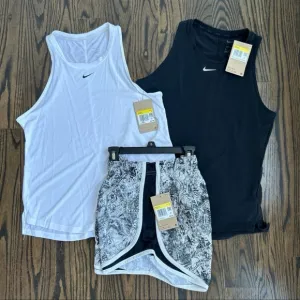 Nike Running Shorts &amp; Tank Top Bundle Set (3 Pieces) Women’s Size Small NWT