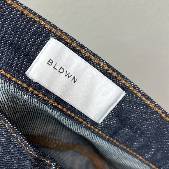 NWOT BLDWN Brie Denim Shorts High Rise Jean Dark Wash 29