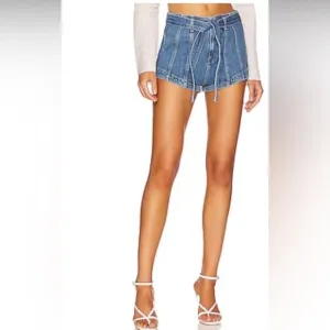 NWT All Saints Frankie Denim Shorts, size 28, Short Shorts Western 70’s Cowgirl