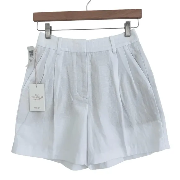 NWT Aritzia Effortless Linen Shorts in Mid Thigh