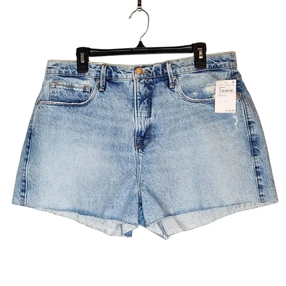NWT Good American '90s High Waist Denim Shorts. Women's size 12.