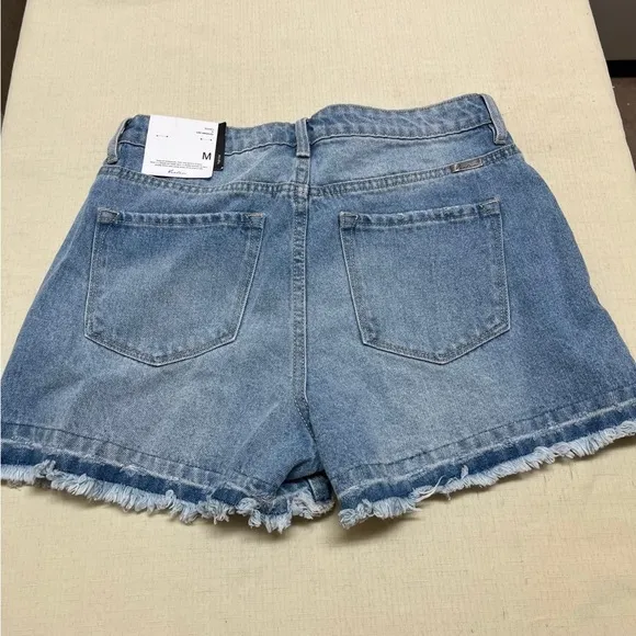 NWT KanCan M high waisted denim shorts