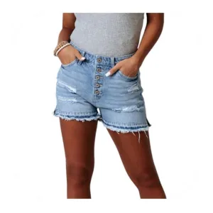 NWT KanCan M high waisted denim shorts