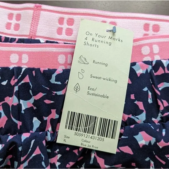 NWT Sweaty Betty On Your Marks 4 Running Shorts Size XL