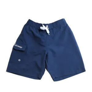 Oakiwear Swim Board Water Shorts Boys Girls Trunks, Navy Blue