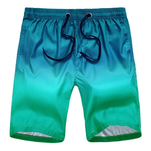 Oeak Mens Beach Shorts 2019 New Summer  Gradient Casual Loose Comfortable Breathable Lace Up Short Running Pants